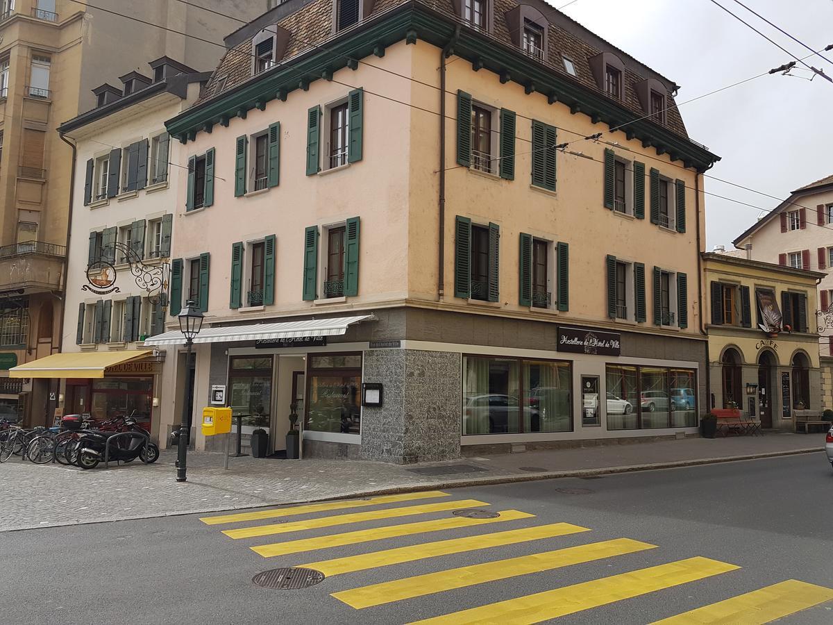 Hostellerie de L'Hôtel de Ville Vevey Exterior foto